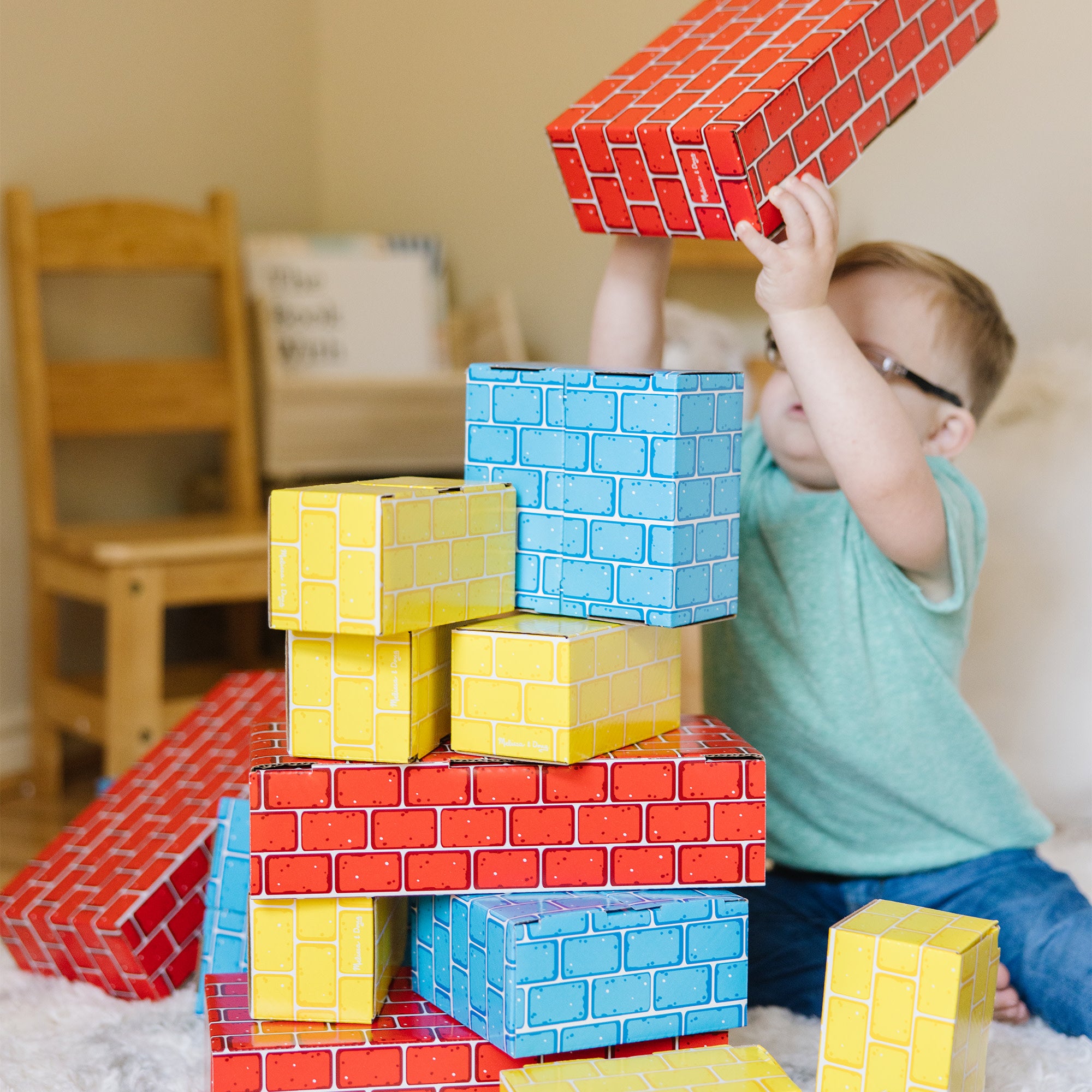 Deluxe Jumbo Cardboard Blocks - 40 Pieces - Image 2