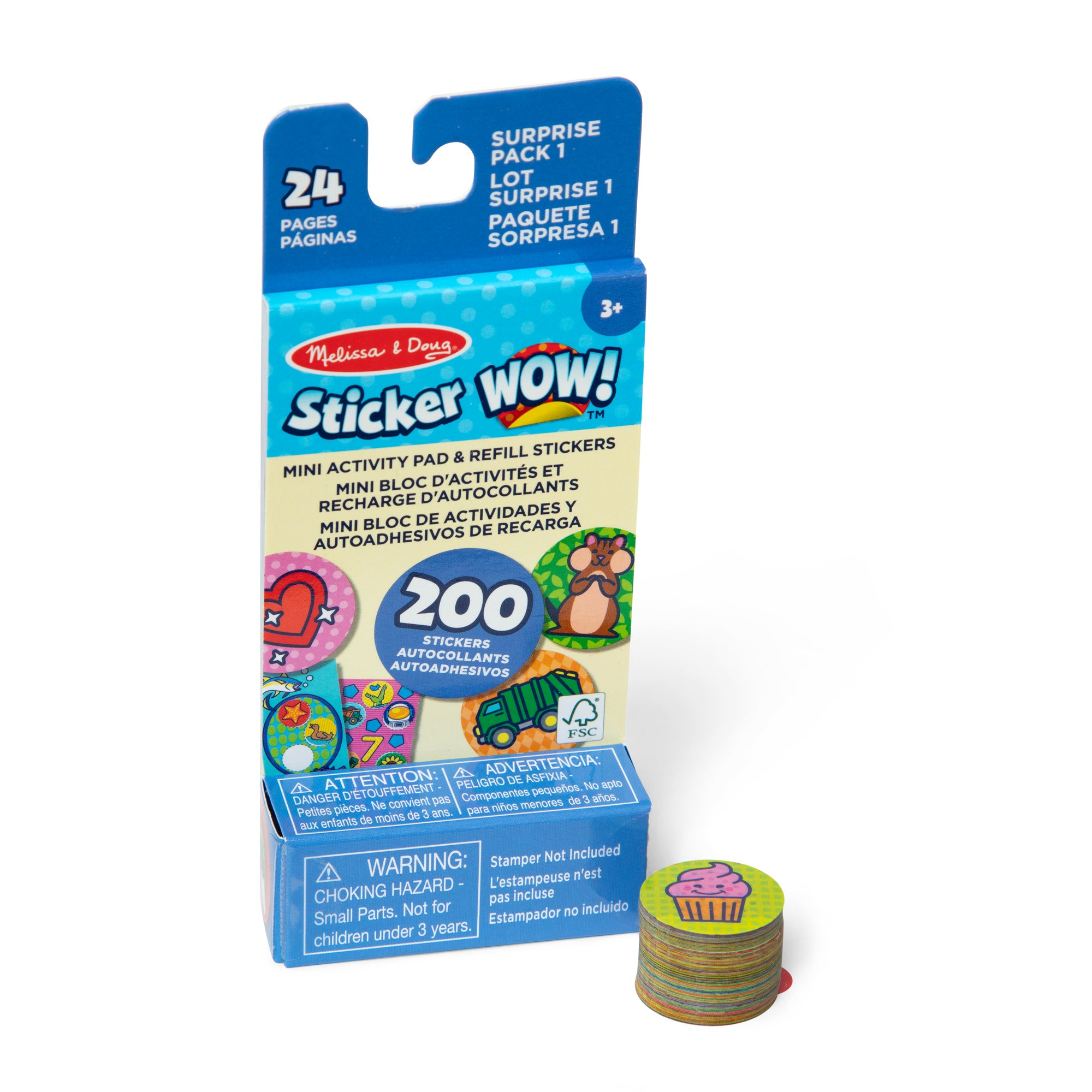 Sticker WOW!? Mini Activity Pad & Refill Stickers - Surprise Pack 1 (200+ Stickers. Stamper Not Included)