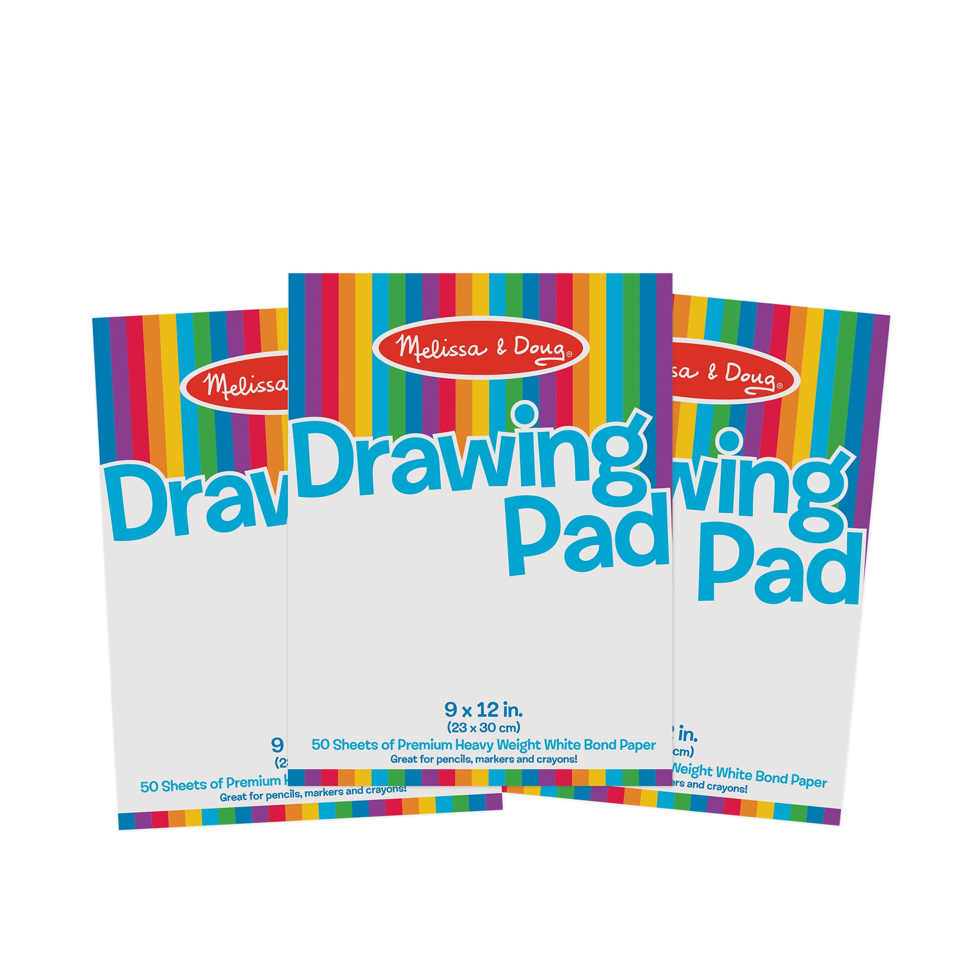 Drawing Paper Pad (50 Sheets. 9 x 12 Inches) 3-Pack