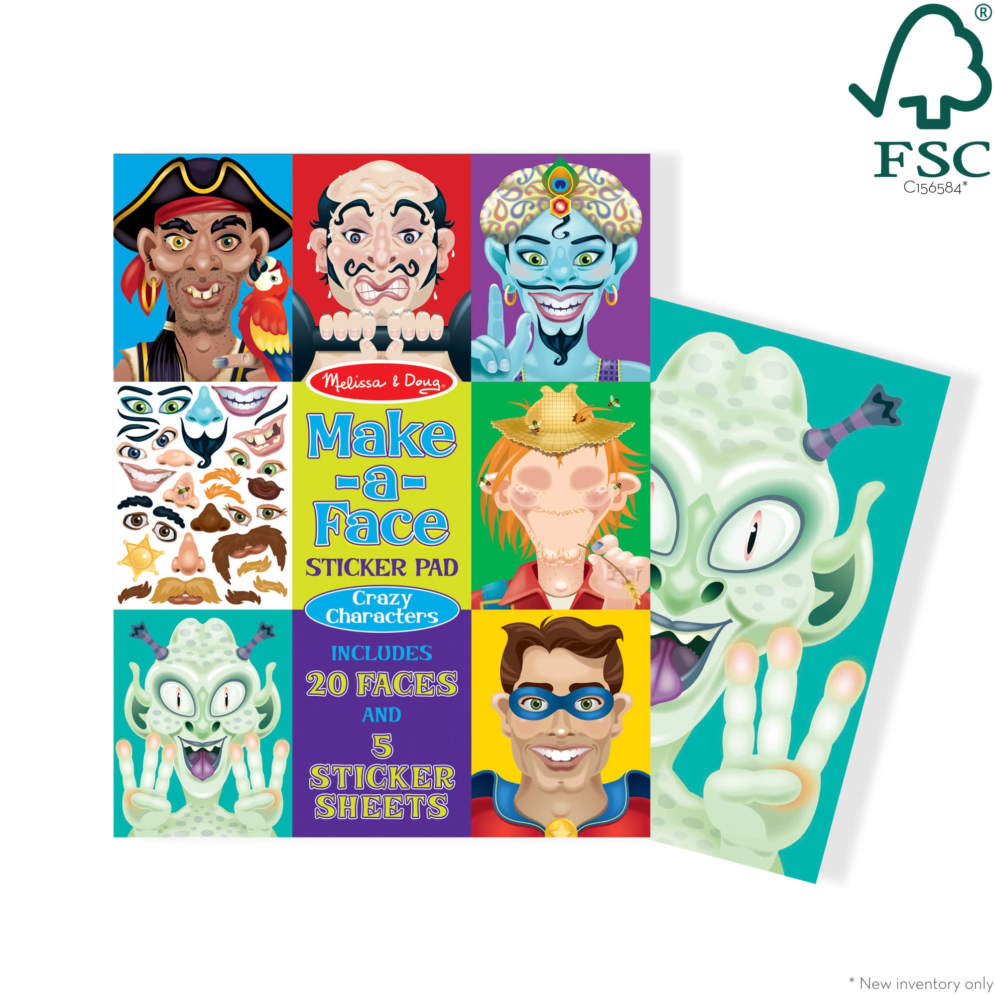 Make-a-Face Sticker Pad - Crazy Characters - Image 3