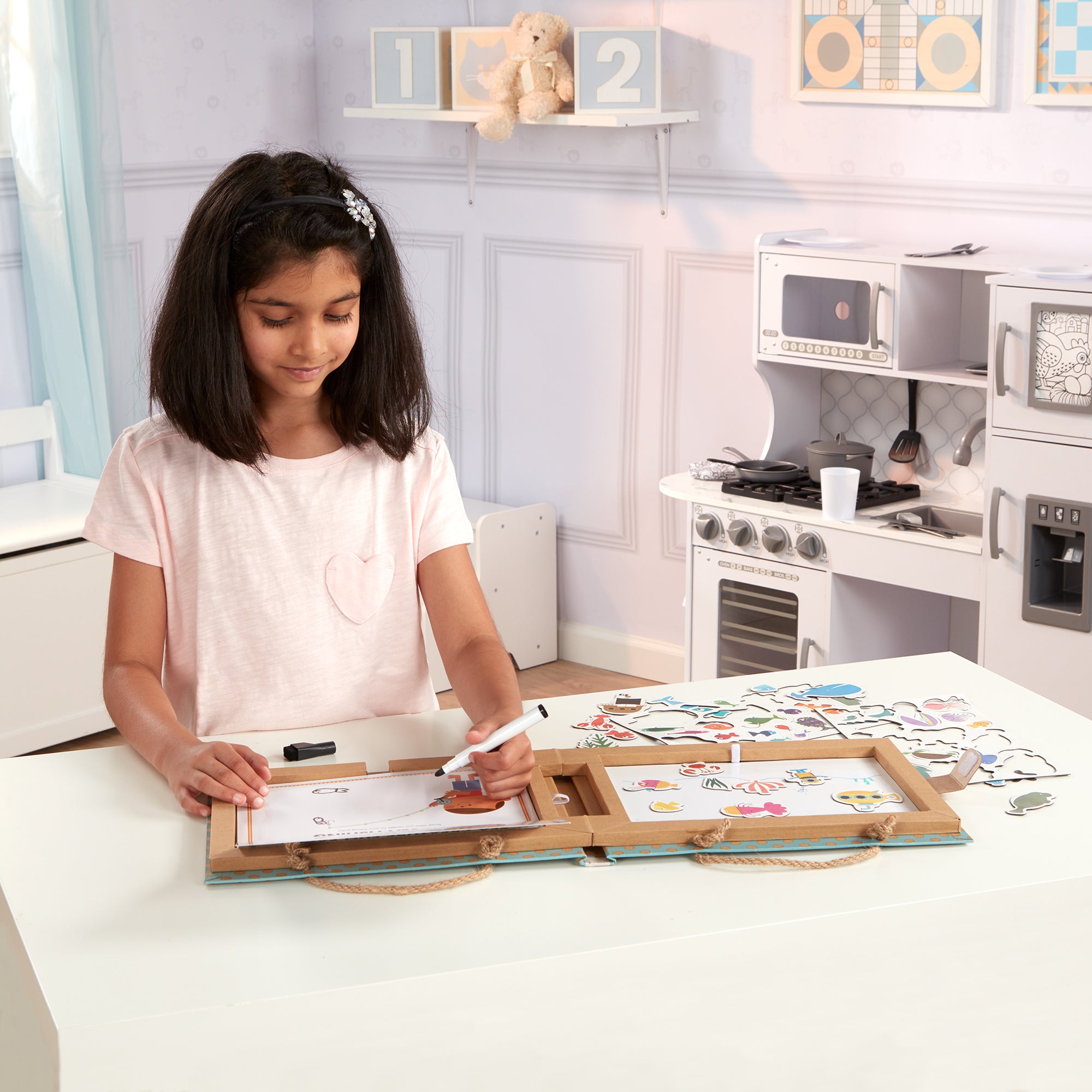 Natural Play: Play. Draw. Create Reusable Drawing & Magnet Kit ?C Ocean - Image 6