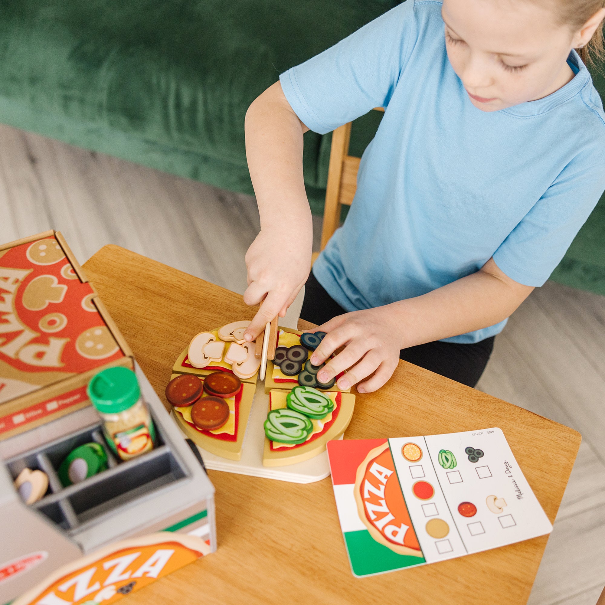 Top & Bake Pizza Counter - Wooden Play Food - Image 8