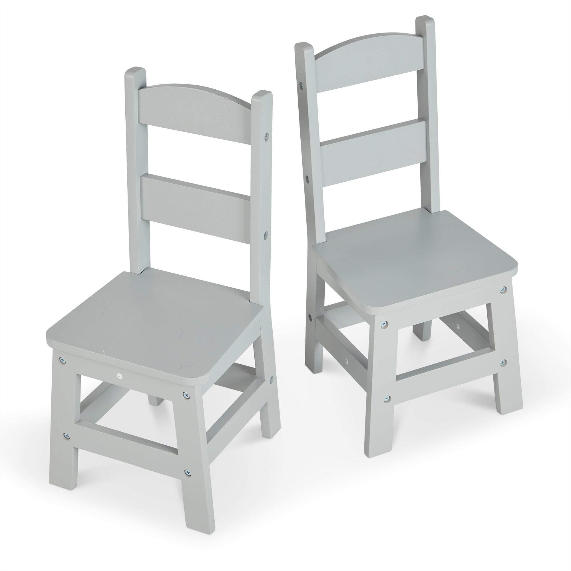 Child's Wooden Chair Pair ?C Gray