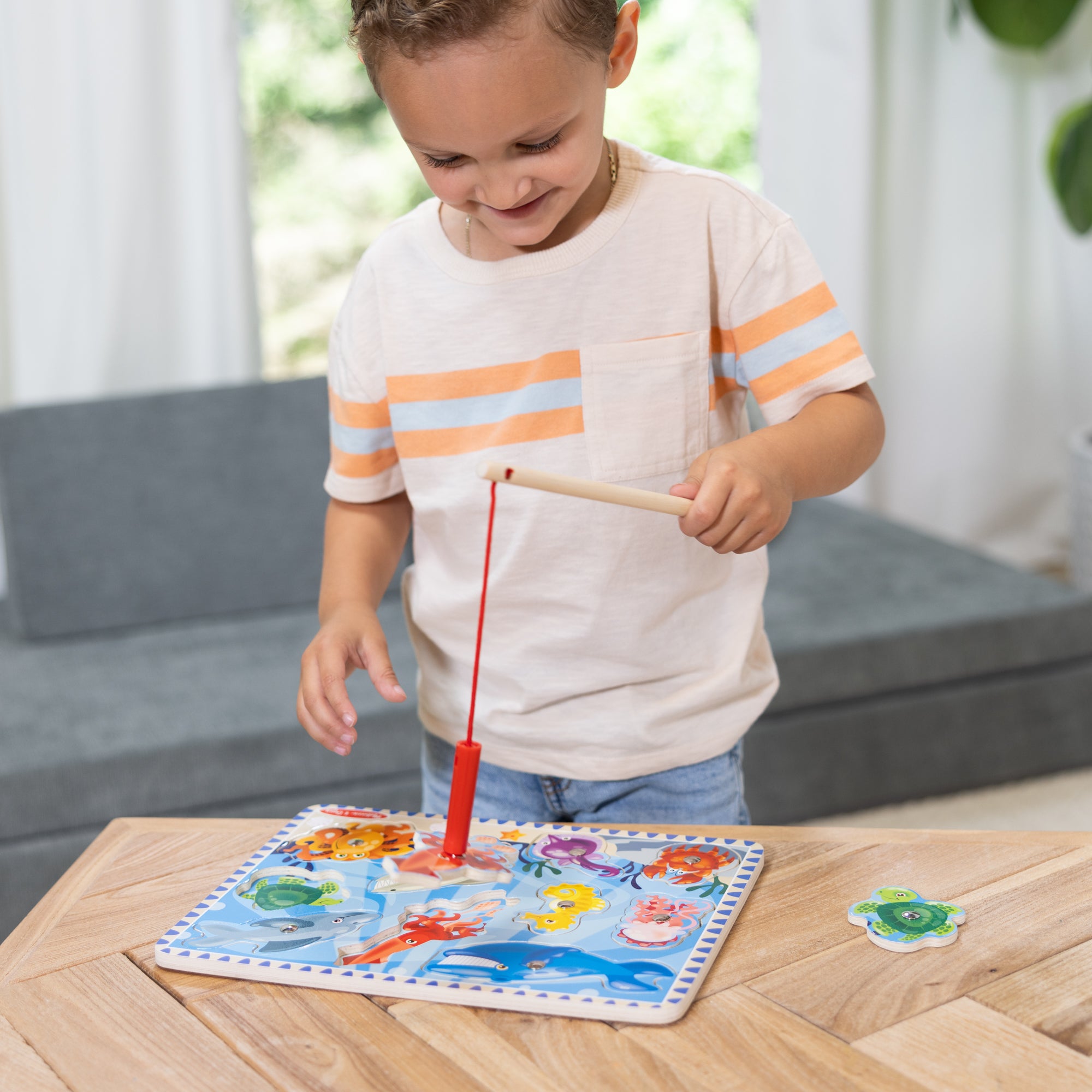 Fishing Magnetic Puzzle Game - 10 Pieces - Image 2