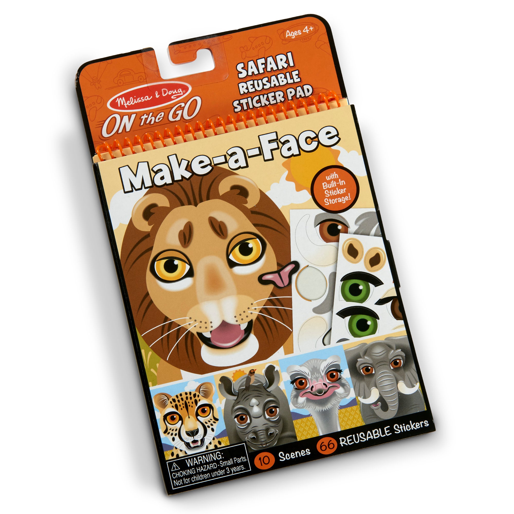 Make-a-Face ?C Safari Reusable Sticker Pad ?C On the Go Travel Activity - Image 6