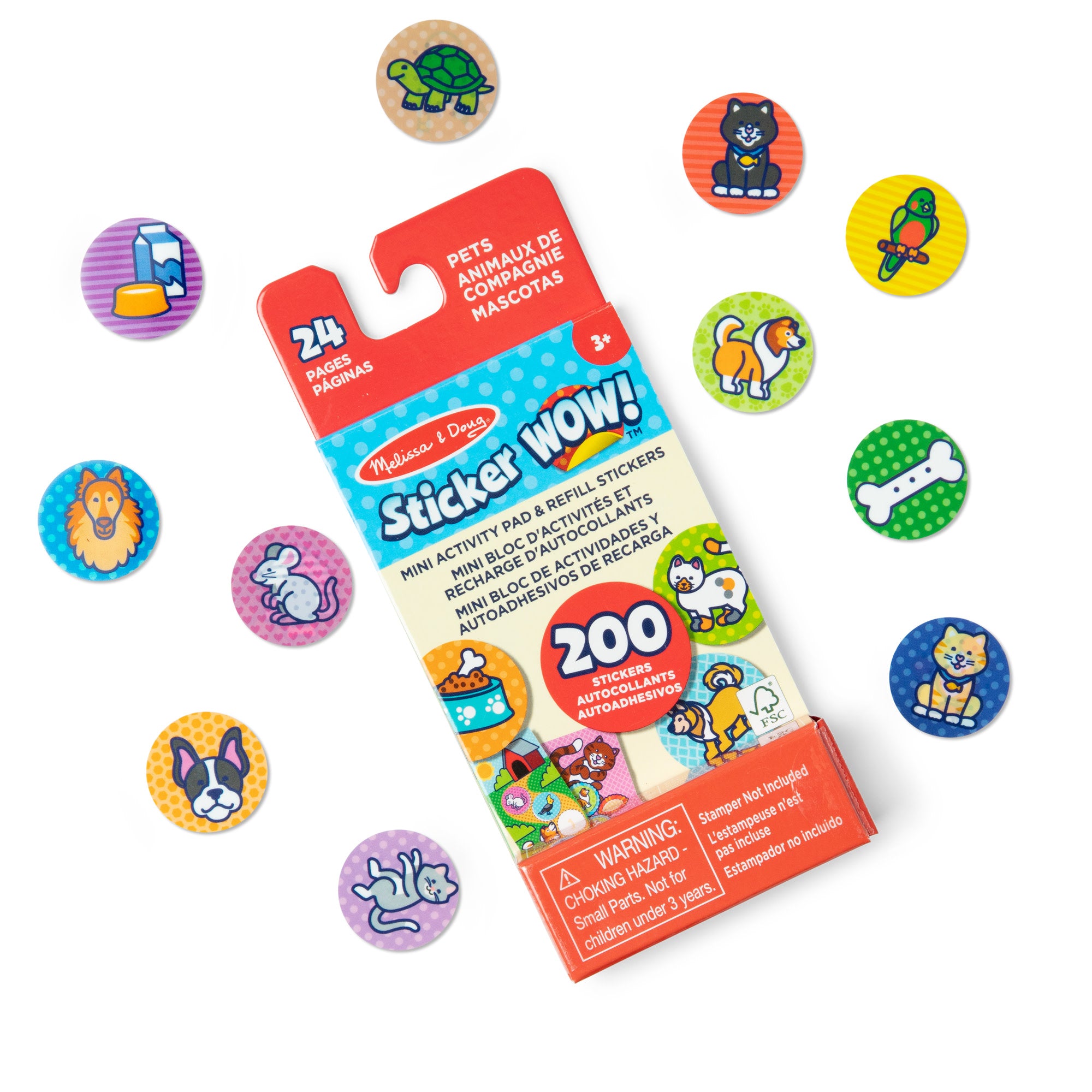 Sticker WOW!? Mini Activity Pad & Refill Stickers - Pets (200+ Stickers. Stamper Not Included) - Image 3