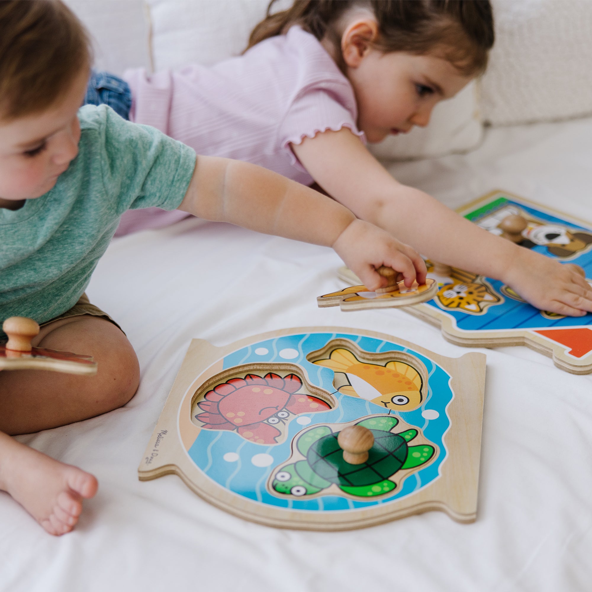 Wooden Jumbo Peg Puzzle 2-Pack: Fish Bowl. House Pets - Image 10