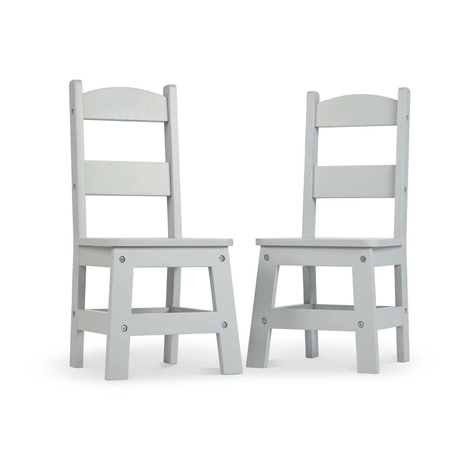 Child's Wooden Chair Pair ?C Gray - Image 8