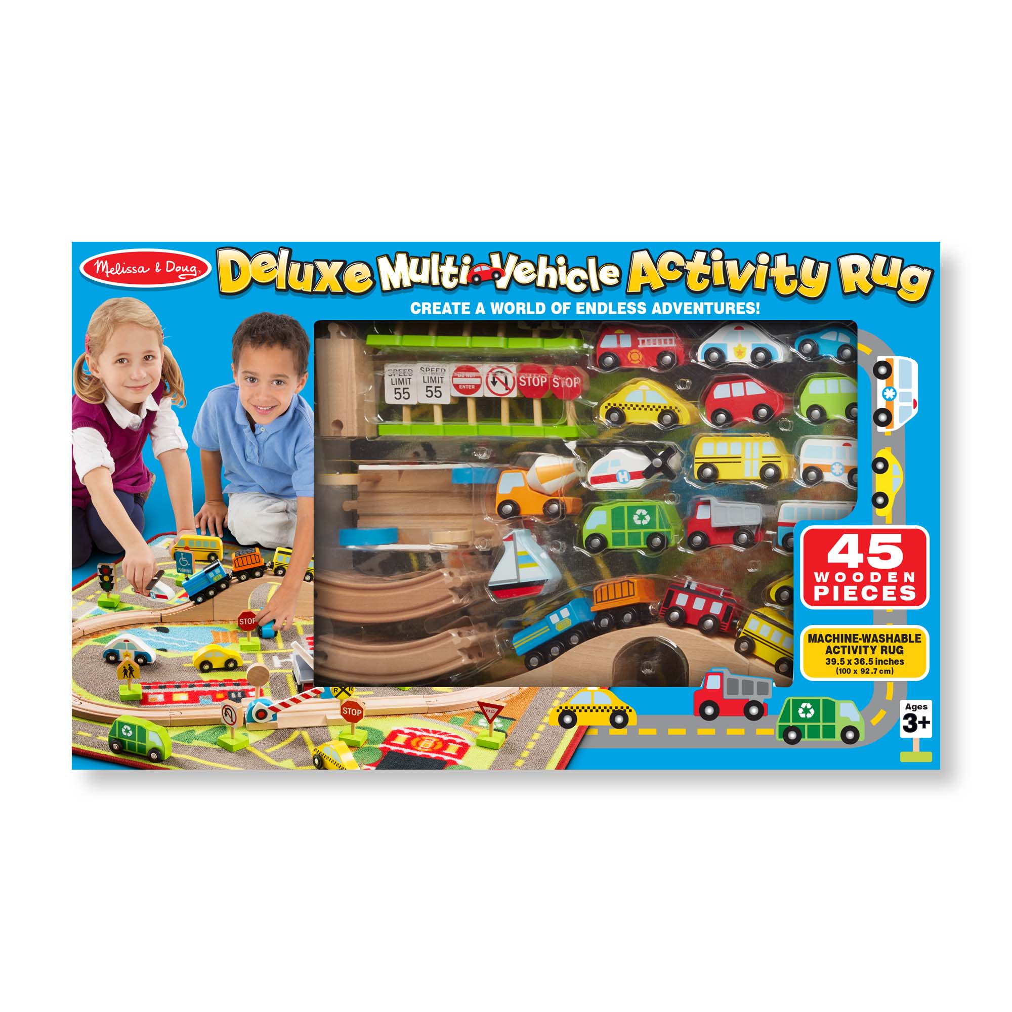 Deluxe Multi-Vehicle Activity Rug Play Set - Image 3