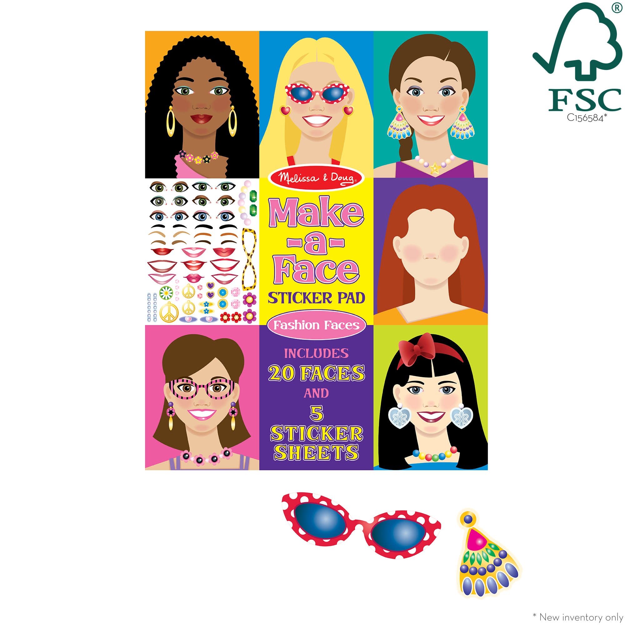 Make-a-Face Sticker Pad - Fashion Faces - Image 3