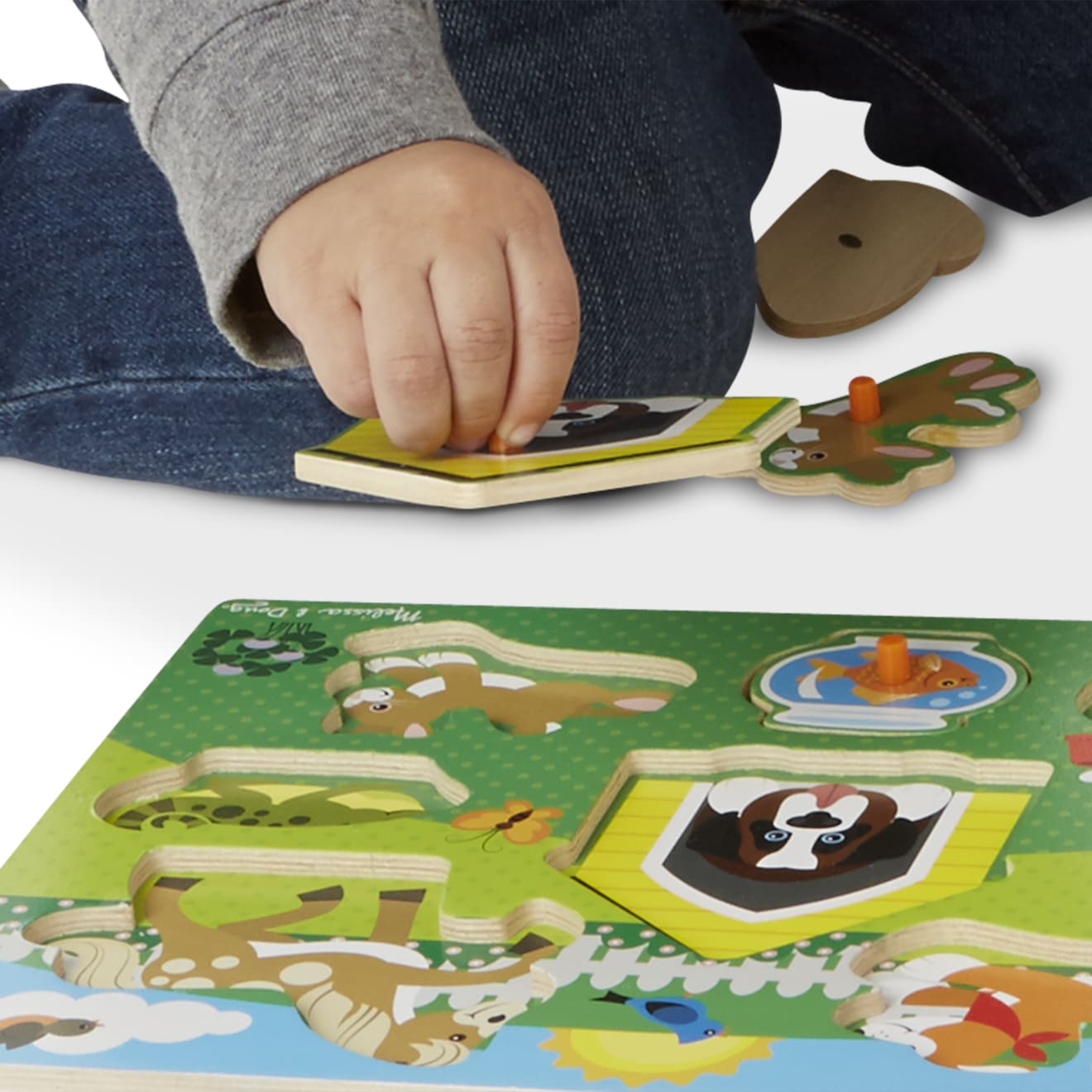 Pets Peg Puzzle - 8 Pieces - Image 2
