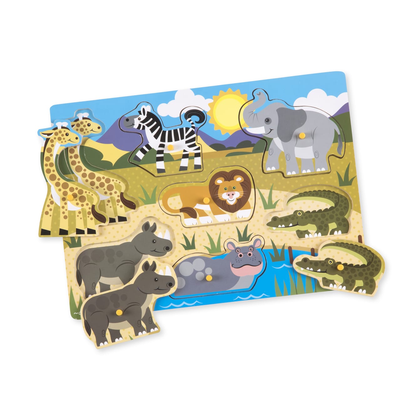 Safari Peg Puzzle - 7 Pieces - Image 4