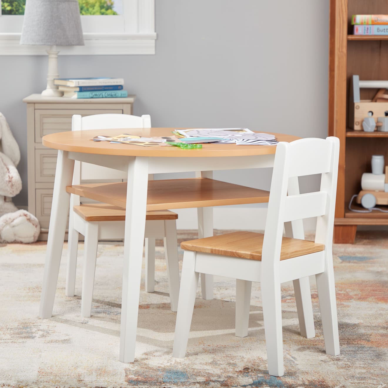 Wooden Round Table & Chairs Set - Image 8