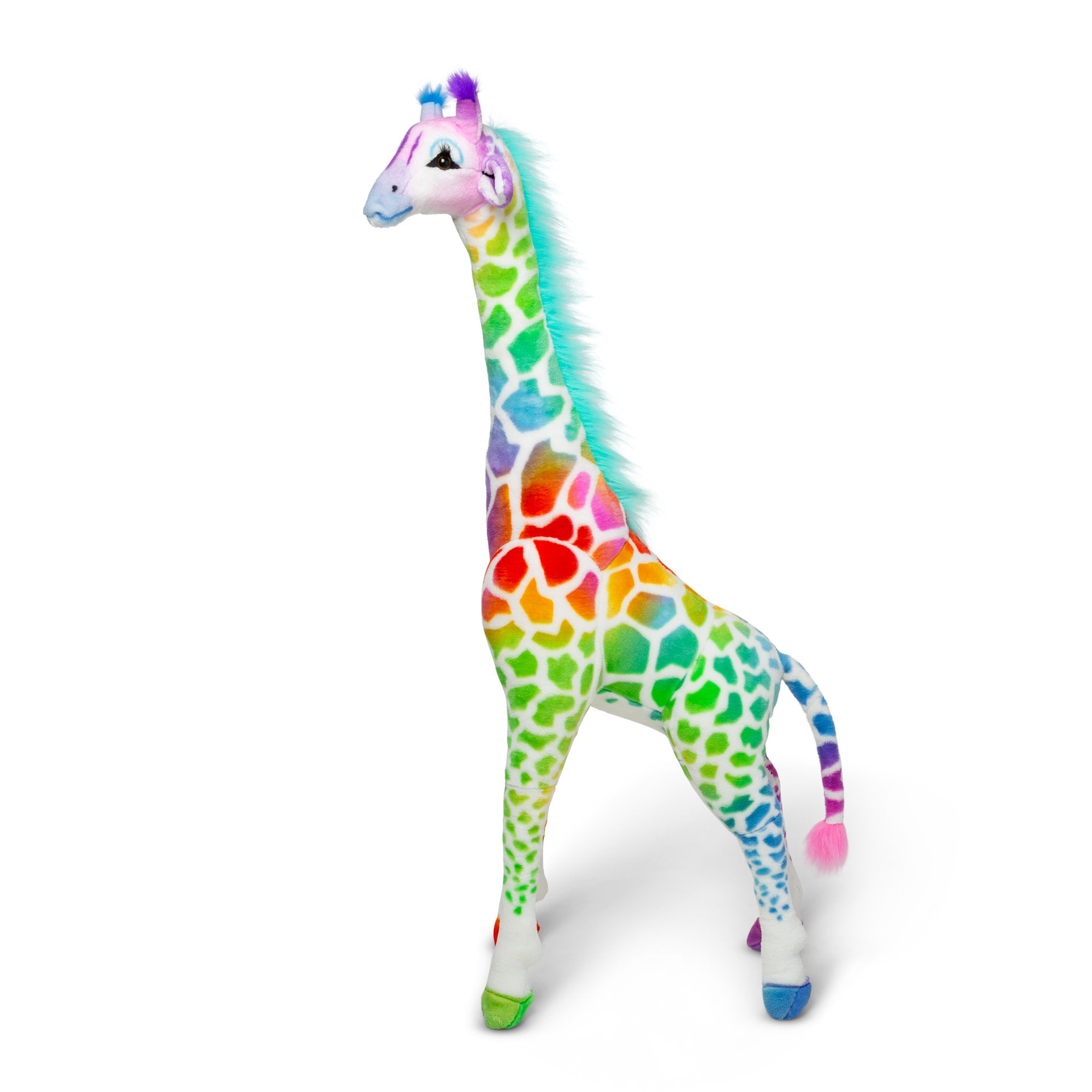 Rainbow Giraffe Lifelike Plush - Image 3