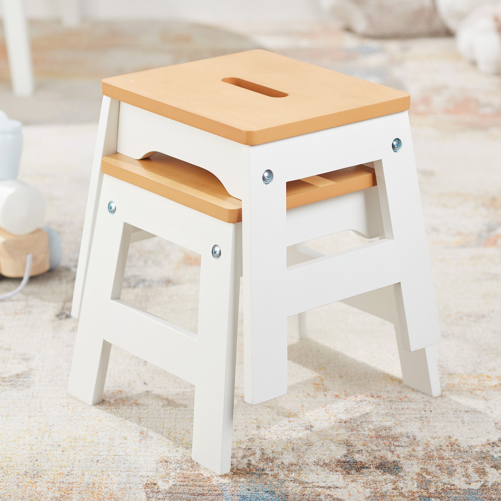 Wooden Stools ?C Set of 2 - Image 2