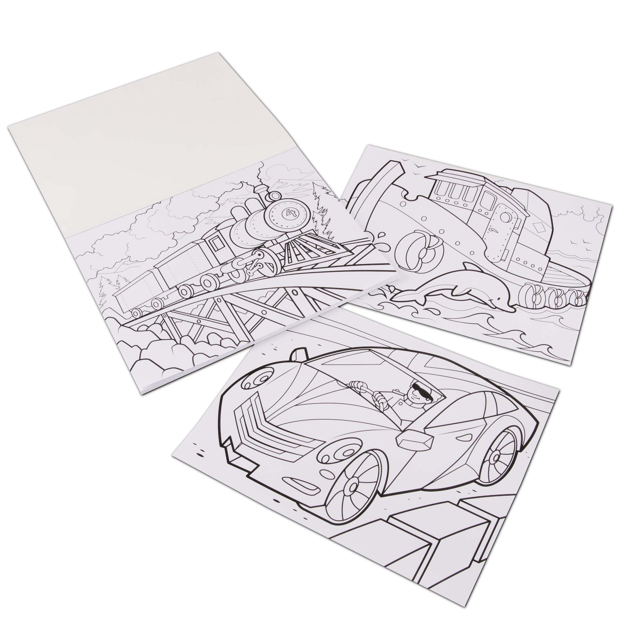 Jumbo Coloring Pad - Vehicles - Image 4